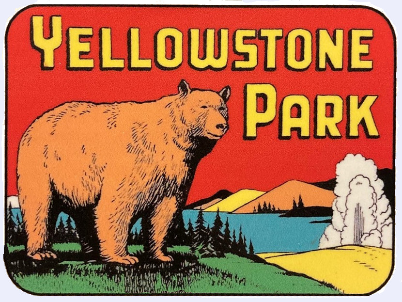 Wyoming (1) The Wonderland of America Vintage Vacation Sticker